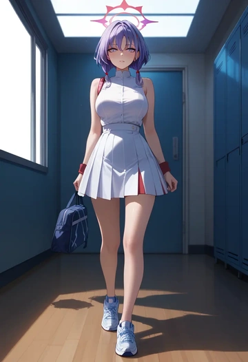 blue_archive,azusa_(blue_archive),tennis skirt  - AI generated anime art