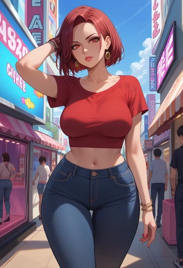 original,backbeako,crop top  - AI generated anime art