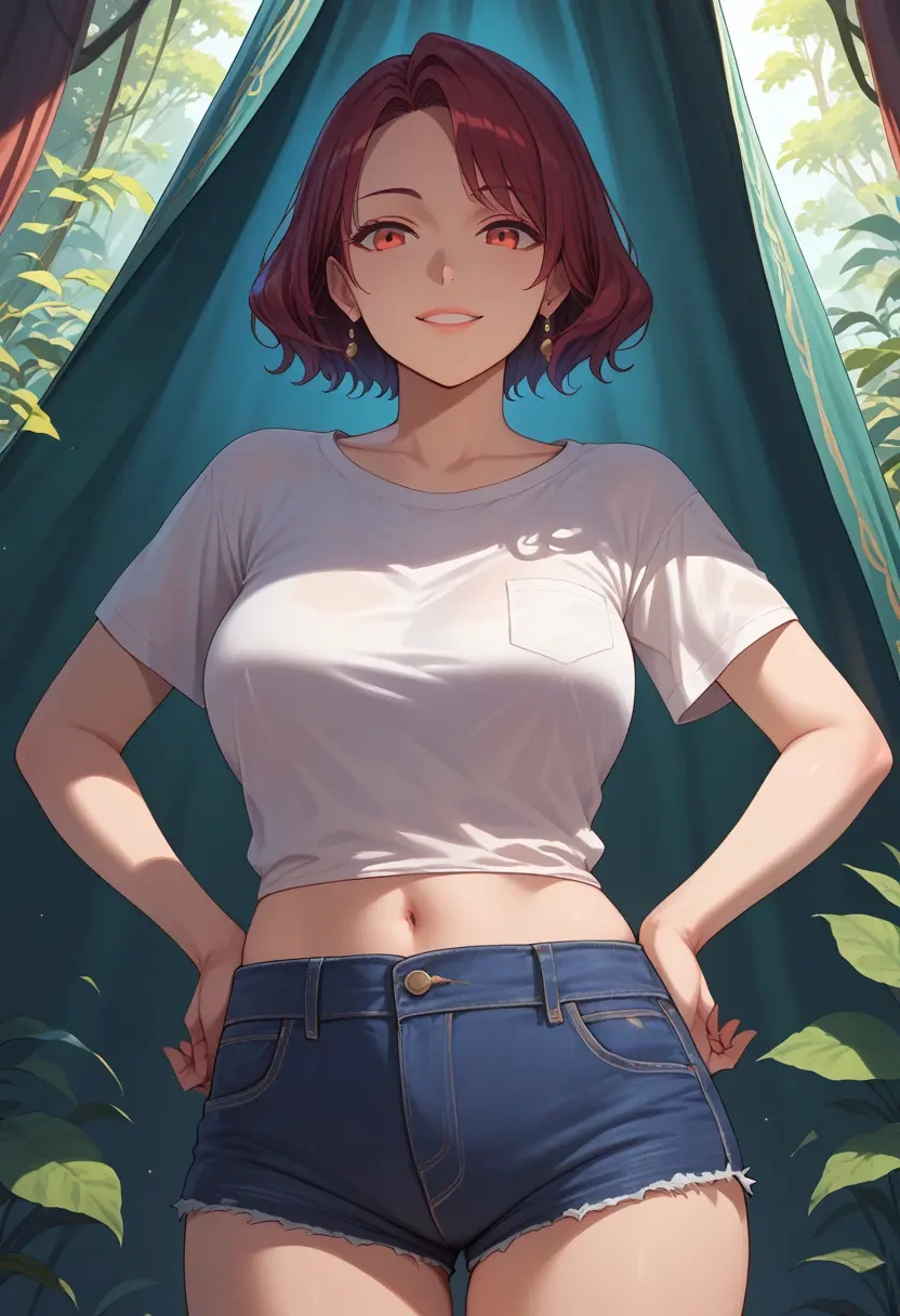 gegege_no_kitarou,backbeard,denim shorts  - 