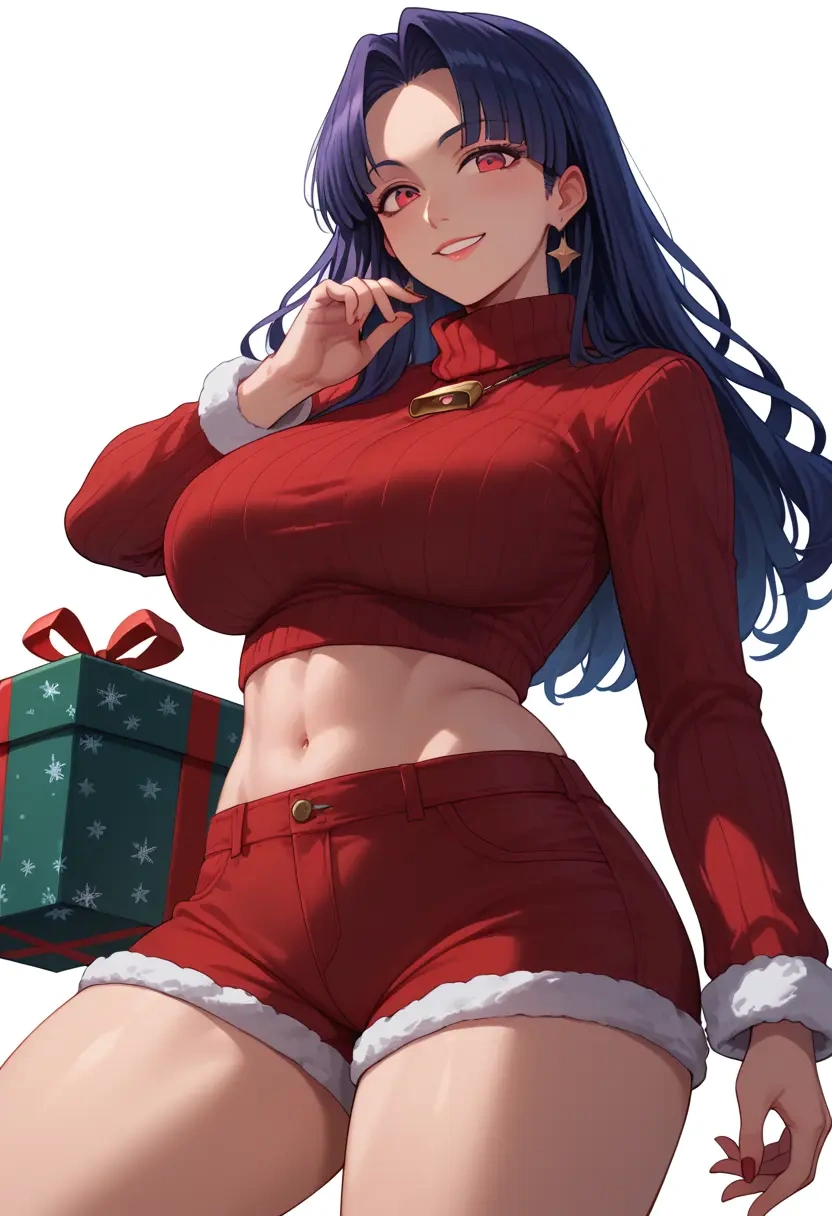 gegege_no_kitarou,backbeard,Christmas,red velvet shorts,turtleneck sweater  - 