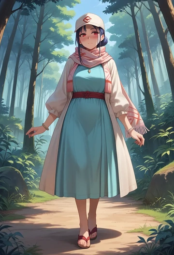 gegege_no_kitarou,backbeard,spring,elegant woman,bodycon dress  - AI generated anime art