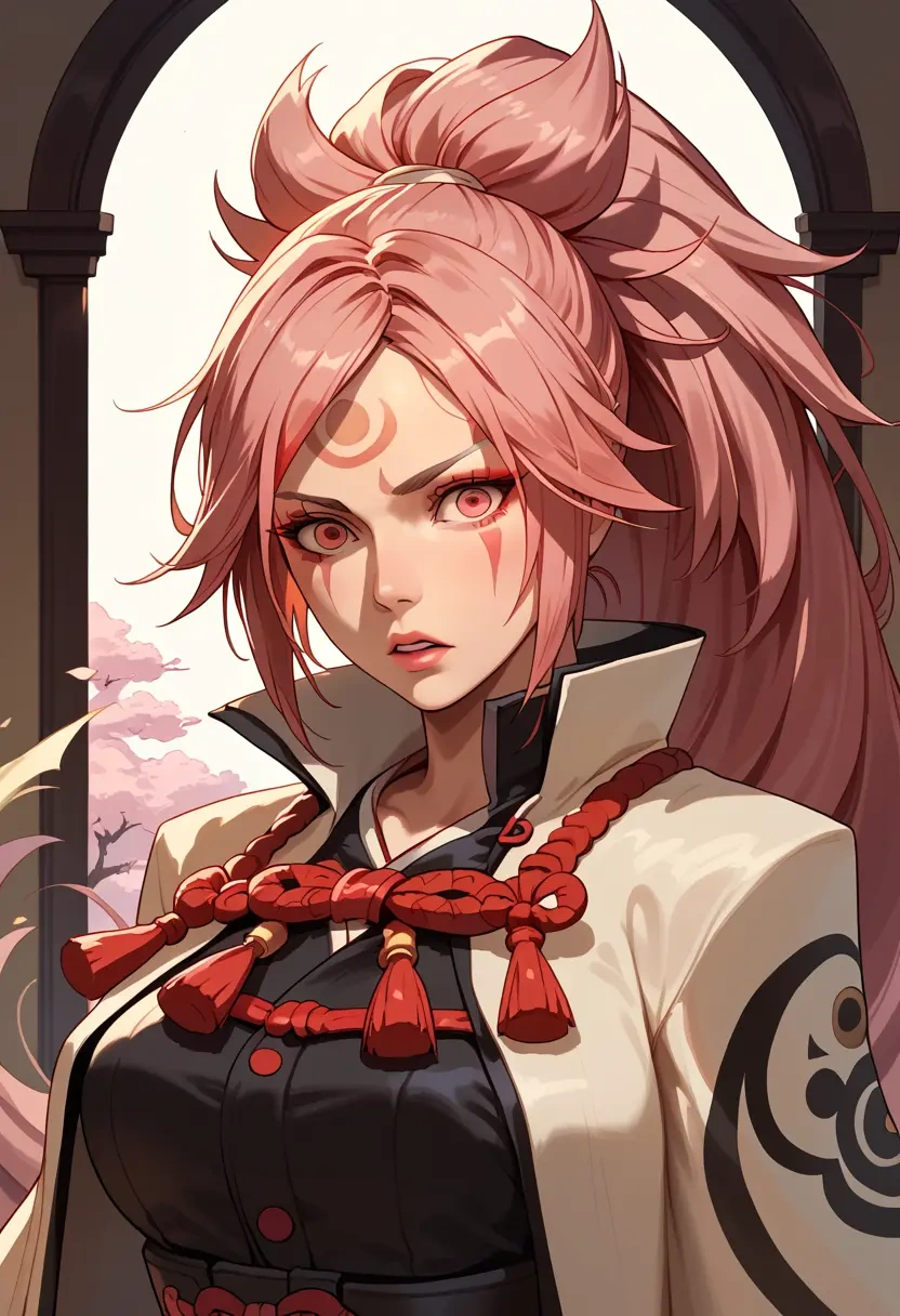 guilty_gear,baiken,vampire corset,lace blouse,velvet skirt  - 