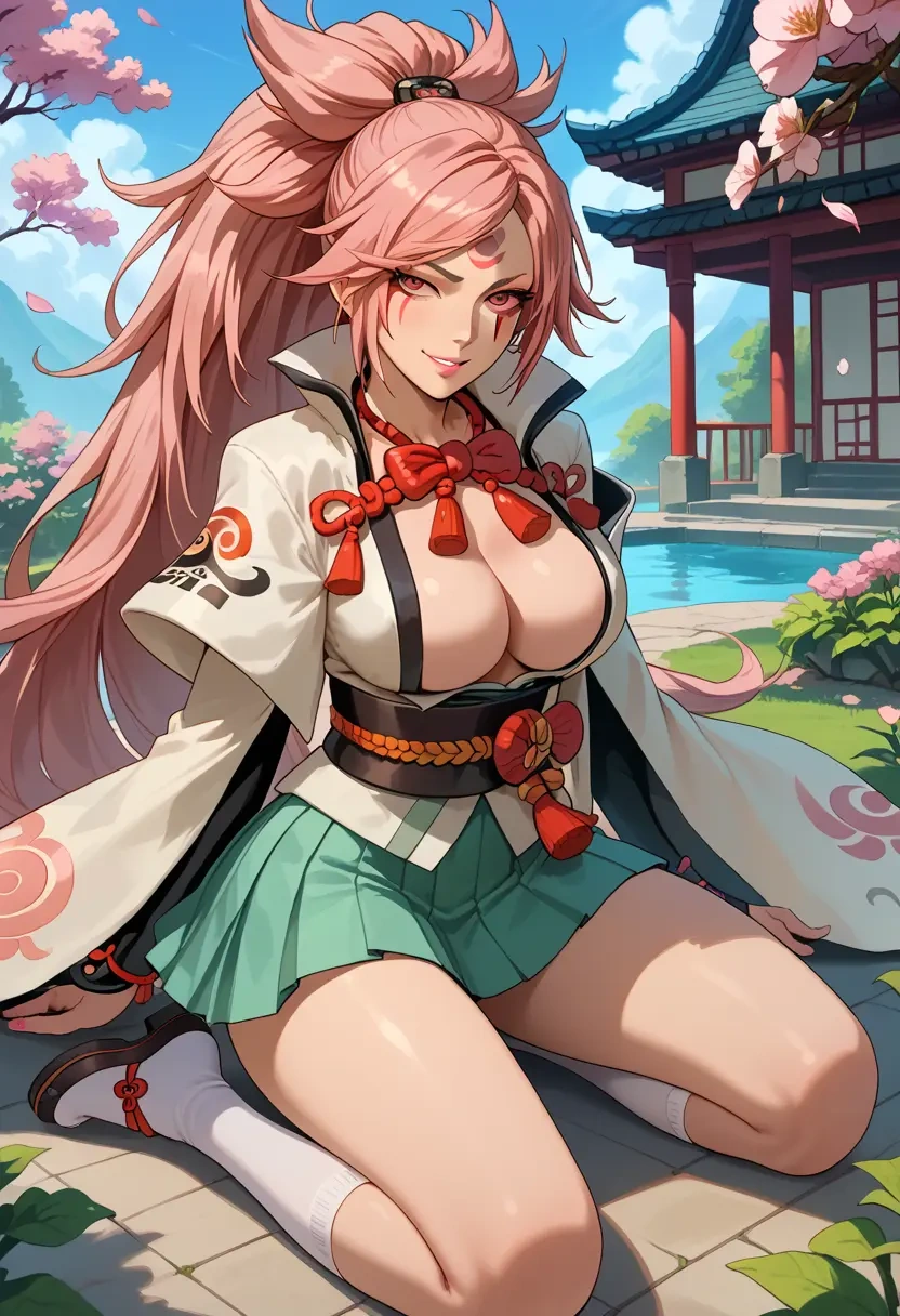 guilty_gear,baiken,spring,student uniform,blouse  - 