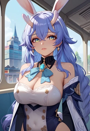 star rail,bailu,bunny girl, sexy  - AI generated anime art