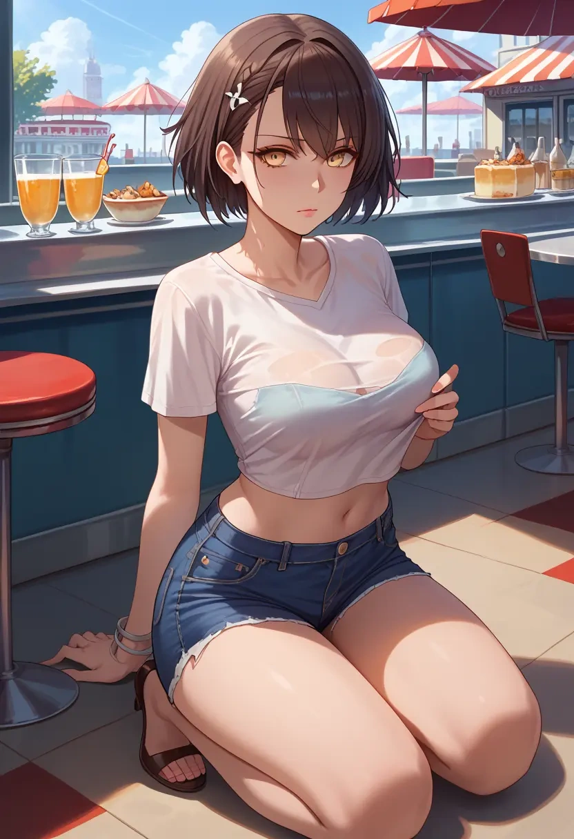 azur_lane,baltimore_(azur_lane),denim shorts  - 