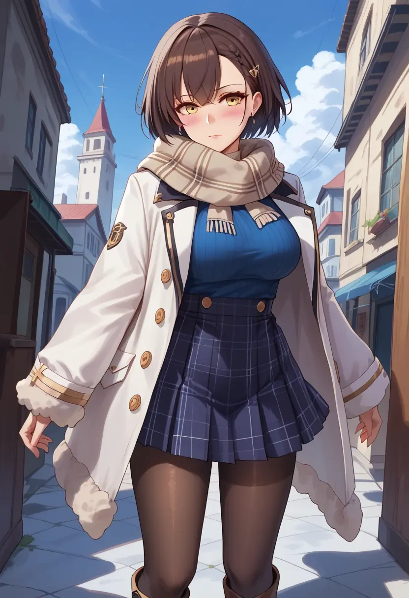 azur_lane,baltimore_(azur_lane),winter,student uniform,down jacket  - 