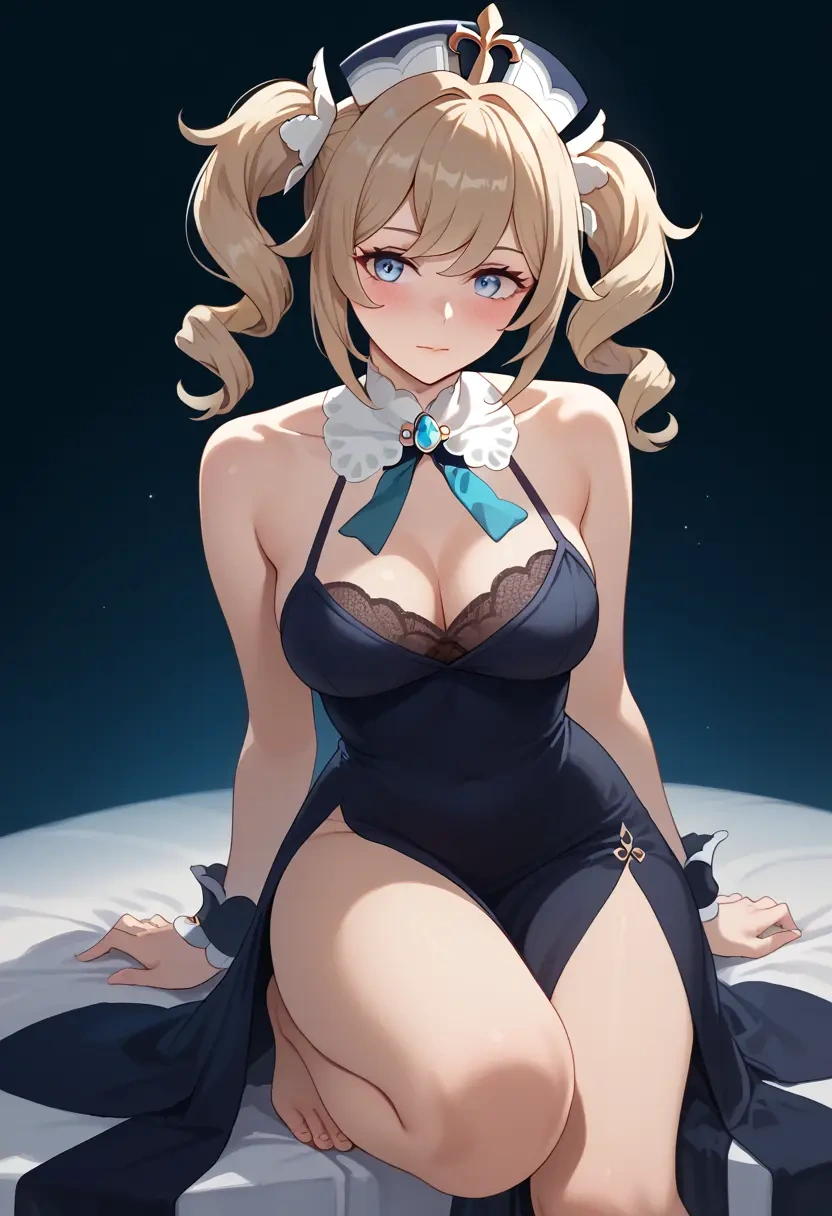 genshin impact,barbara_(genshin_impact),nightdress  - 