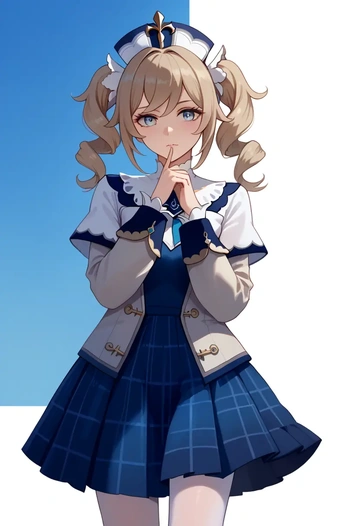 genshin impact,barbara_(genshin_impact),spring,student uniform,blazer  - AI generated anime art