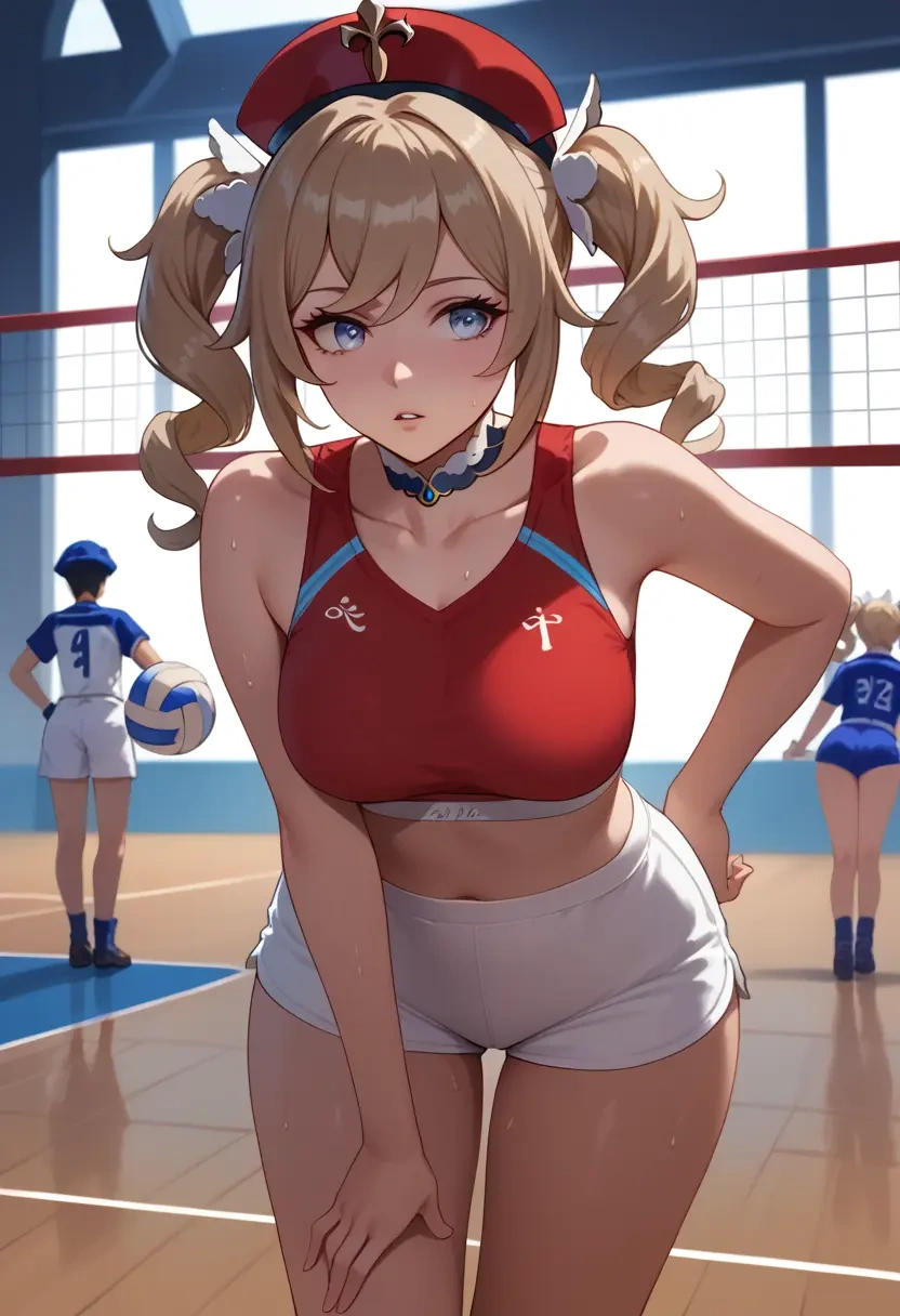 genshin impact,barbara_(genshin_impact),volleyball uniform  - 