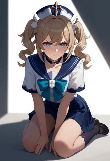 genshin impact,barbara_(genshin_impact),sailor, uniform  - AI generated anime art