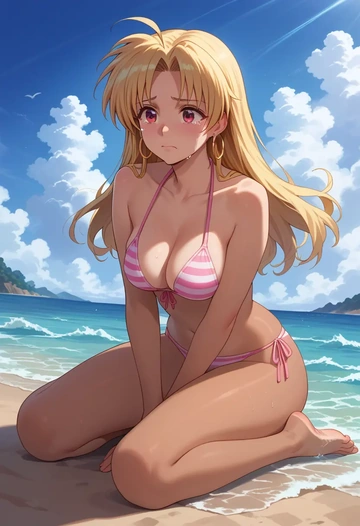 lyrical_nanoha,bardiche,bikini  - AI generated anime art