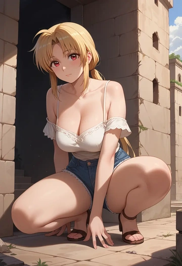 lyrical_nanoha,bardiche,shorts,sexy  - AI generated anime art