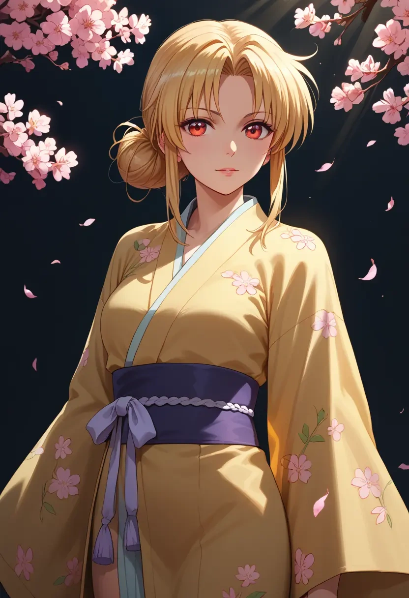 lyrical_nanoha,bardiche,kimono  - 