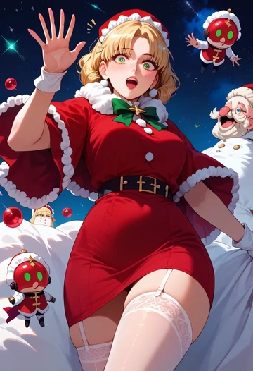 fate_(series),barghest_(fate),Christmas,sexy, stockings,  - AI generated anime art