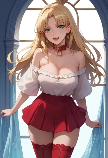 fate_(series),barghest_(fate),collar,oversized,Thigh garters  - AI generated anime art