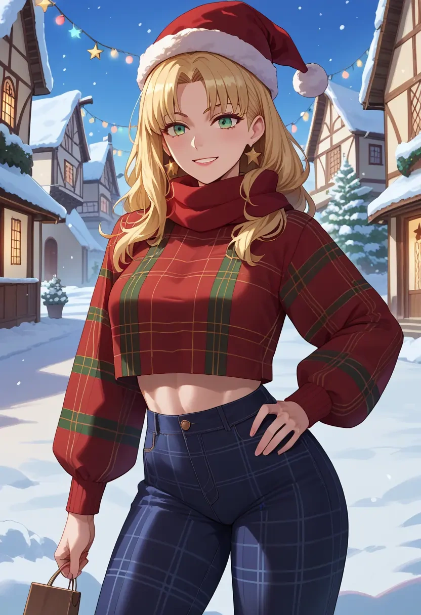 fate_(series),barghest_(fate),Christmas,plaid trousers  - 