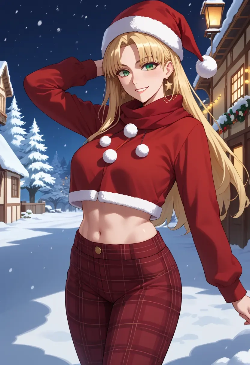 fate_(series),barghest_(fate),Christmas,plaid trousers  - 