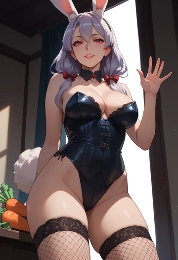 kantai_collection,battleship_princess,bunny girl, sexy,stockings  - AI generated anime art