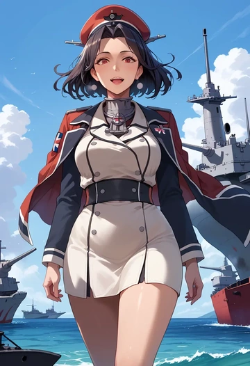 kantai_collection,battleship_princess,pajamas  - AI generated anime art