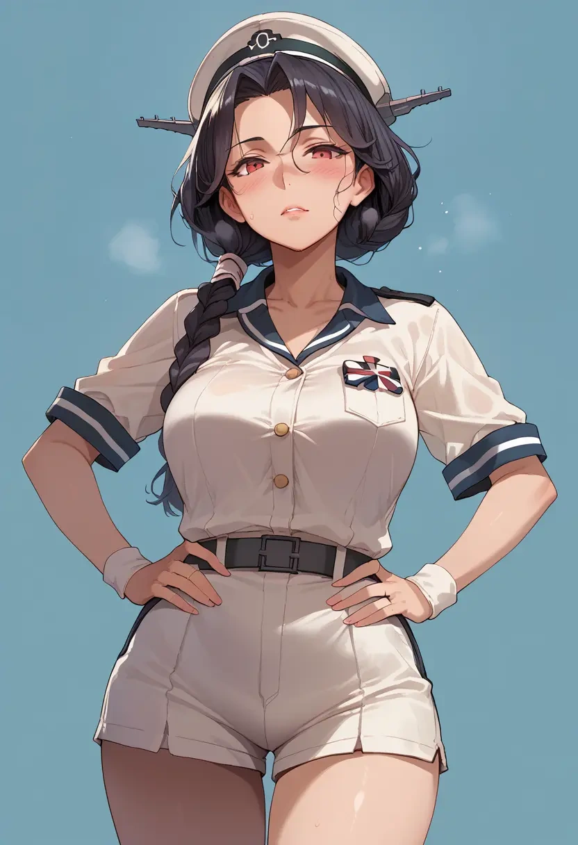 kantai_collection,battleship_princess,tennis polo,skort  - 