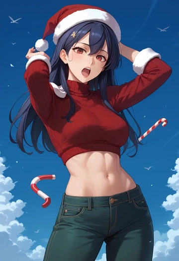 kantai_collection,battleship_princess,Christmas  - AI generated anime art