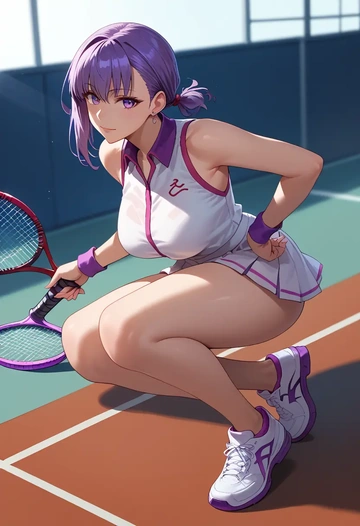 fate_(series),bb_(fate),tennis skirt  - AI generated anime art