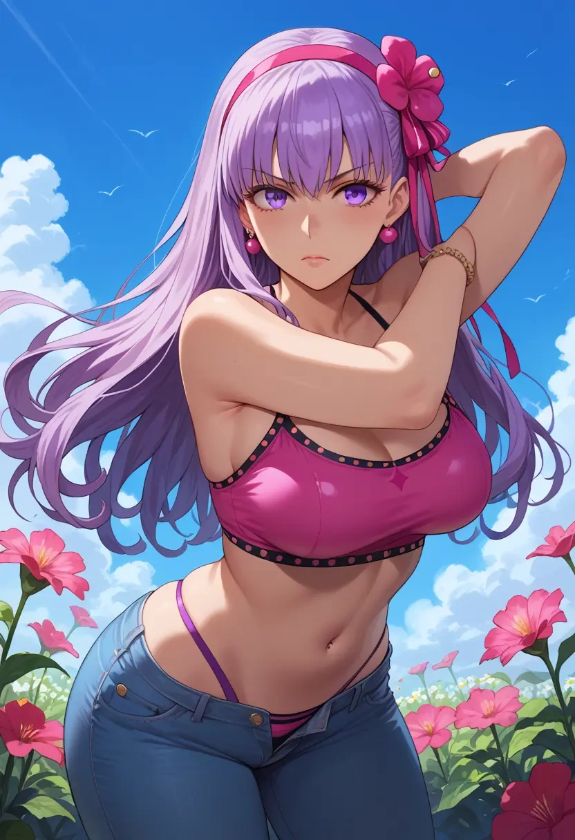 fate_(series),bb_(swimsuit_mooncancer)_(fate),crop top  - 