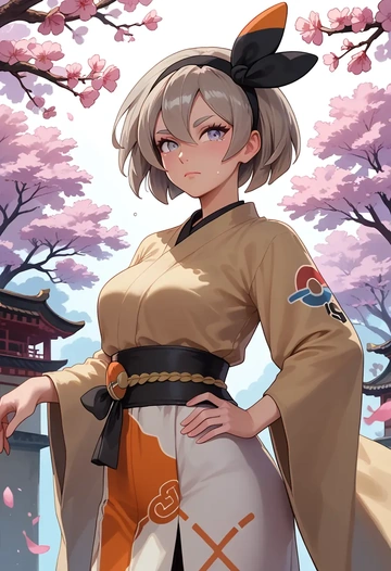 pokemon,bea_(pokemon),kimono  - AI generated anime art