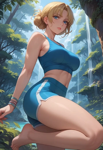 umineko_no_naku_koro_ni,beatrice_(umineko),yoga shorts  - AI generated anime art