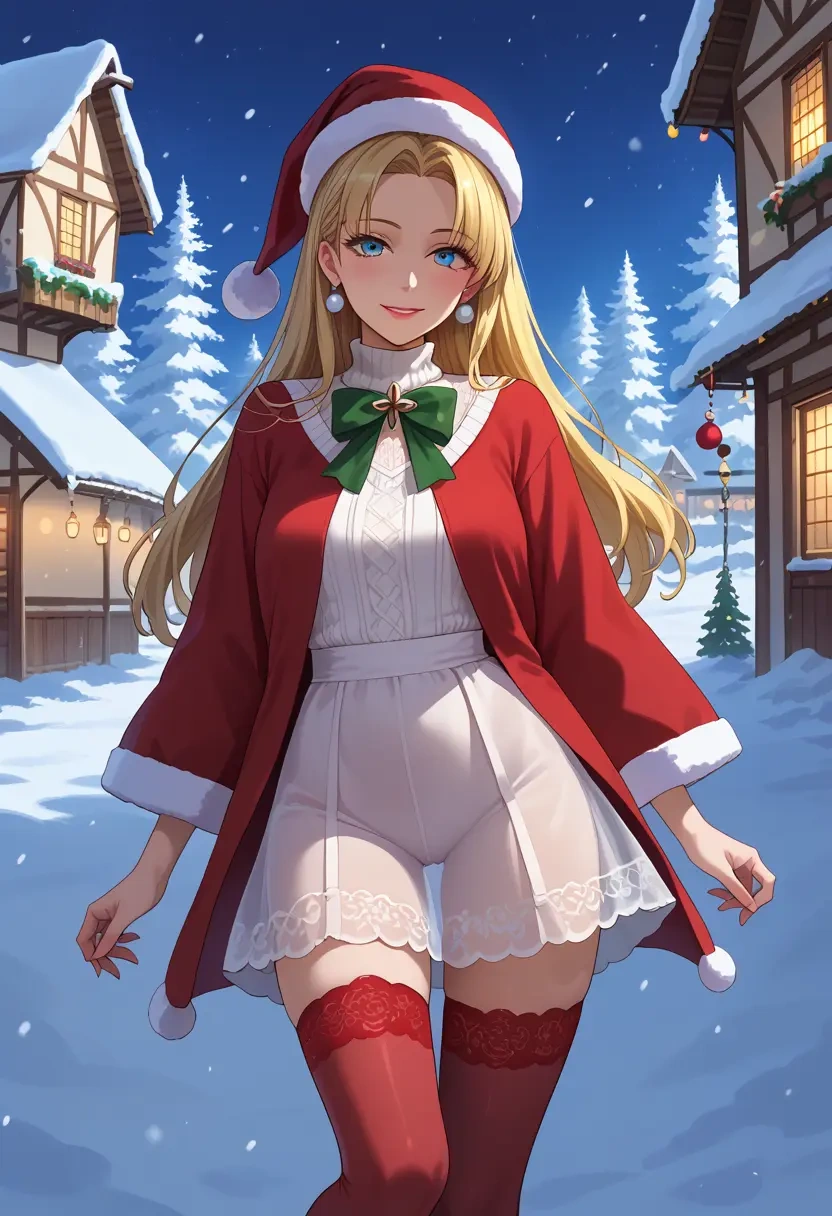 umineko_no_naku_koro_ni,beatrice_(umineko),Christmas,sweater dress,stockings  - 