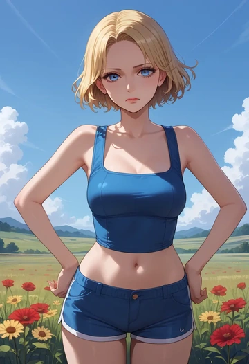 umineko_no_naku_koro_ni,beatrice_(umineko),sleeveless swim top,shorts-style bottom,contrast stitching  - AI generated anime art