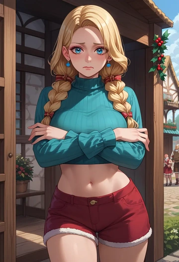 umineko_no_naku_koro_ni,beatrice_(umineko),red velvet shorts  - AI generated anime art