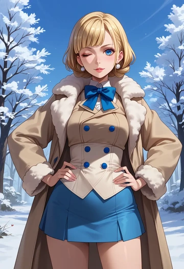 umineko_no_naku_koro_ni,beatrice_(umineko),coat,long,double-breasted,pencil skirt  - AI generated anime art