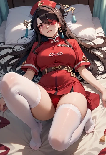 genshin impact,beidou_(genshin_impact),nurse,stockings,sexy,panties  - AI generated anime art