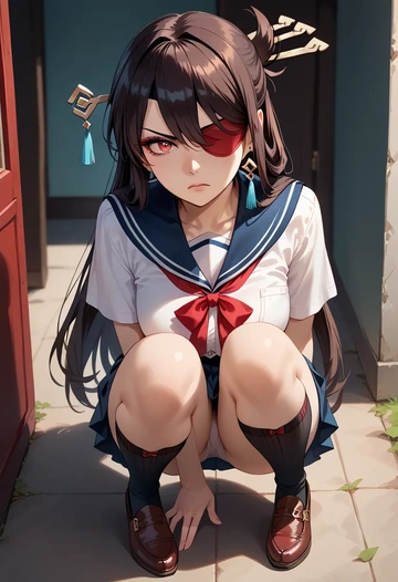 genshin impact,beidou_(genshin_impact),sailor, uniform  - AI generated anime art