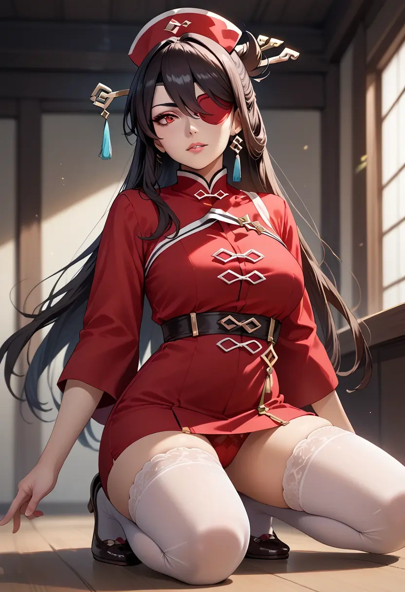 genshin impact,beidou,nurse,stockings,sexy,panties  - 