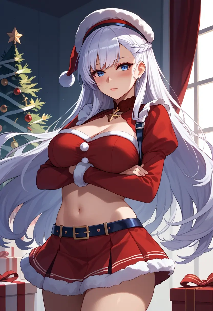 azur_lane,belfast_(azur_lane),Christmas,skirt  - 