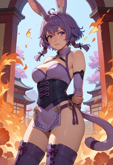 fire_emblem,bernadetta_von_varley,bunny girl  - AI generated anime art