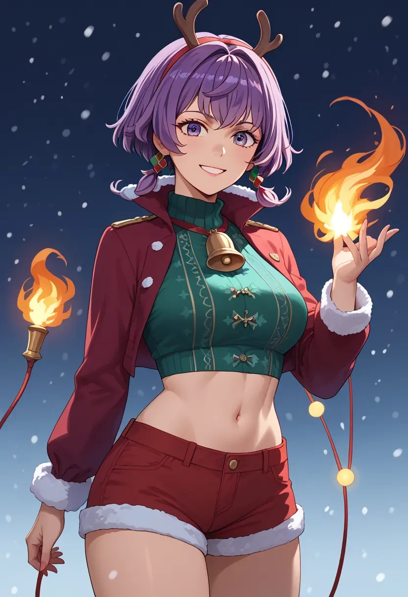 fire_emblem,bernadetta_von_varley,Christmas,red velvet shorts  - 