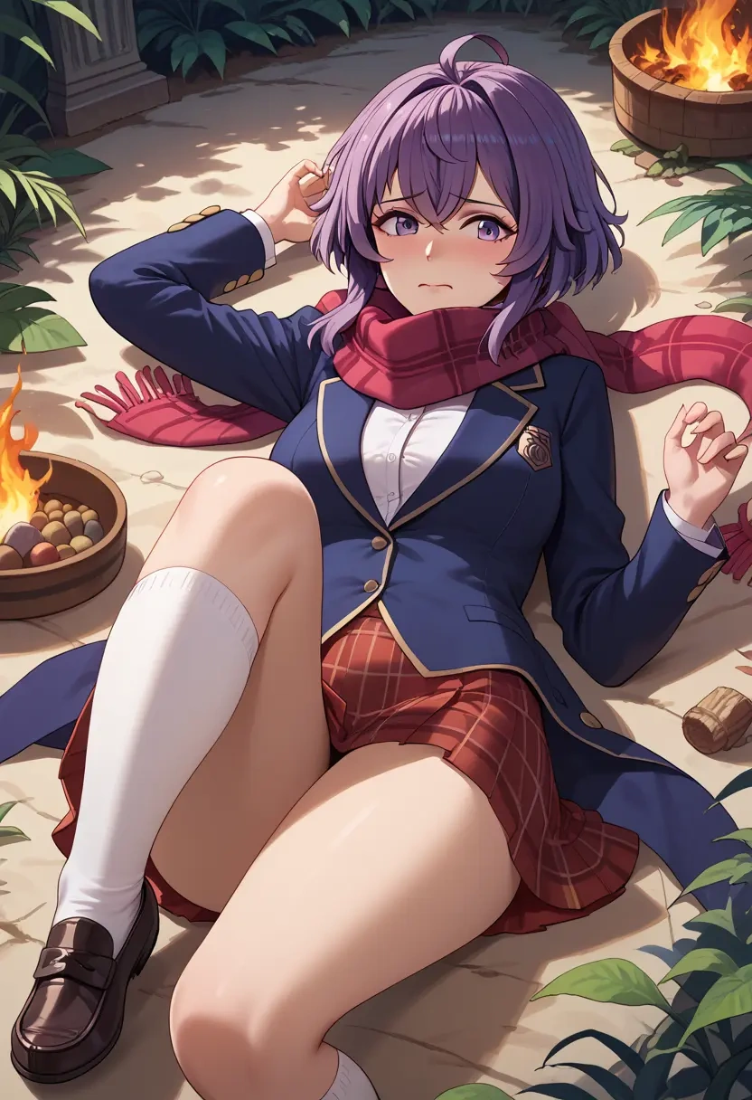 fire_emblem,bernadetta_von_varley,winter,student uniform,plaid skirt  - 