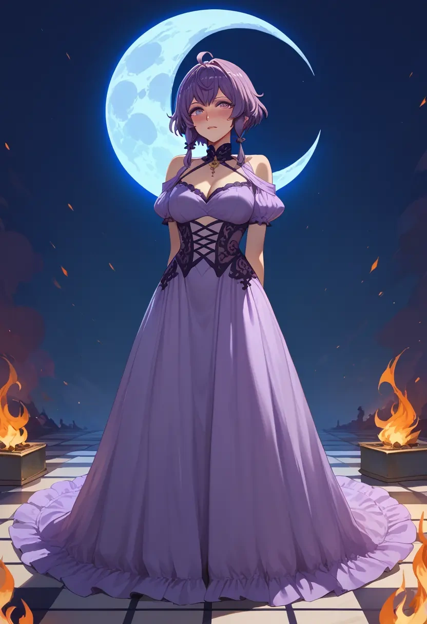 fire_emblem,bernadetta_von_varley,gothic priestess gown,high slit,embroidered veil  - 