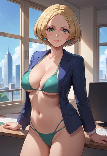 pokemon,bianca_(pokemon),OL, bikini, sexy  - AI generated anime art