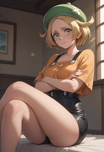 pokemon,bianca_(pokemon),leather,shorts  - AI generated anime art