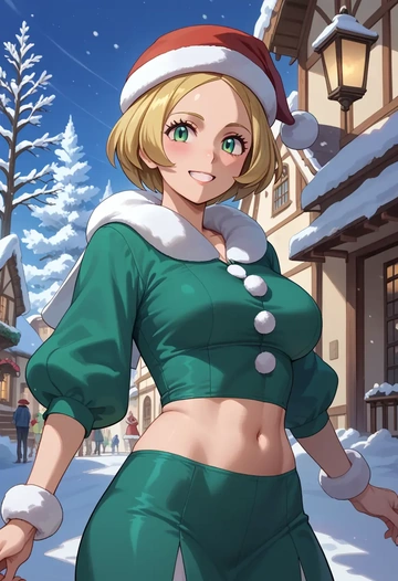 pokemon,bianca_(pokemon),Christmas,dress  - AI generated anime art