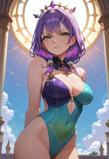 hololive,bibi_(tokoyami_towa),swimsuit,sexy  - AI generated anime art