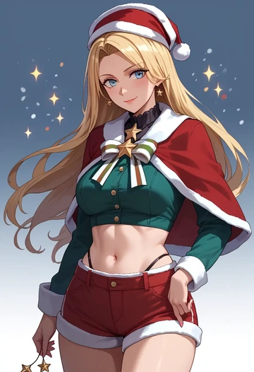 kantai_collection,bismarck_(kancolle),Christmas,red velvet shorts  - AI generated anime art