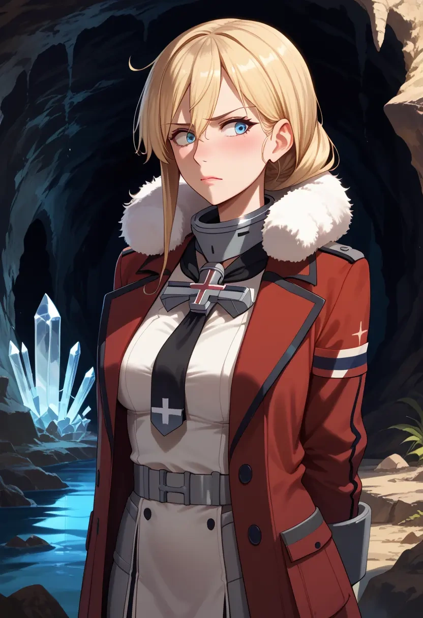 kantai_collection,bismarck_(kancolle),coat,fur-collar,tailored trousers  - 