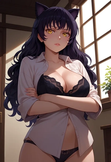 rwby,blake_belladonna,lingerie,sexy  - AI generated anime art