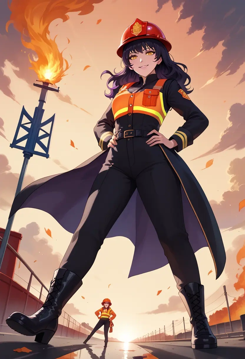 rwby,blake_belladonna,firefighter  - 