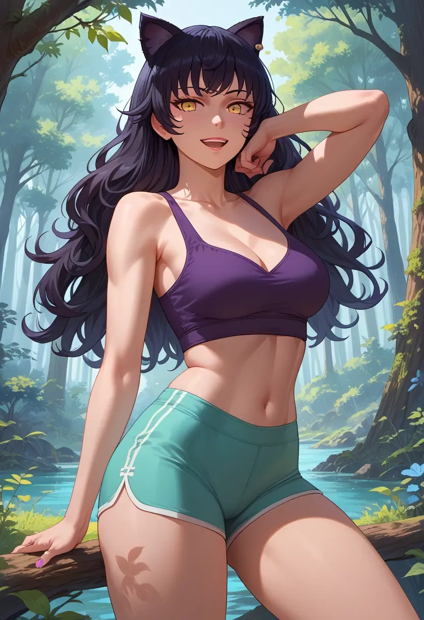 rwby,blake_belladonna,yoga shorts  - 